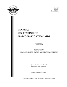 manual on testing of radio navigation aids