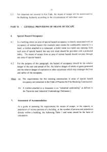 PART II : GENERAL PROVISIONS OF MEANS OF ESCAPE