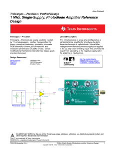 1 MHz, Single-Supply, Photodiode Amplifier