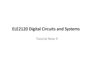 ELE2120 Digital Circuits and Systems