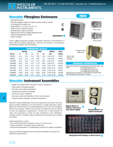 Weschler Fiberglass Enclosures Weschler Instrument Assemblies