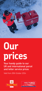 Our prices - Royal Mail
