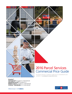 2016 Parcel Services Commercial Price Guide