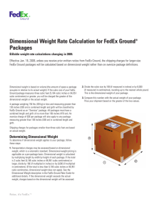 Dimensional Weight Rate Calculation for FedEx Ground® Packages