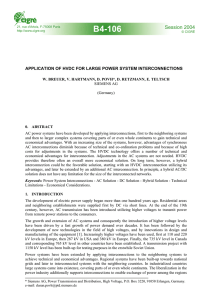 Applications of HVDC for large power system interconnections