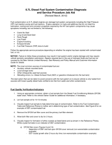 6.7L Diesel Fuel System Contamination Diagnosis and Service