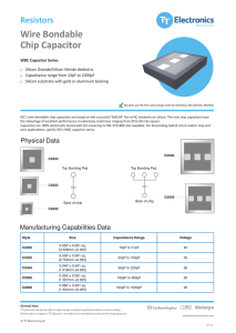 Wire Bondable Chip Capacitor