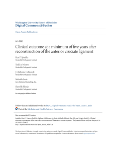 Clinical outcome at a minimum of five years after reconstruction of