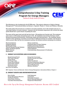 SI CEM Study Guide - Association of Energy Engineers