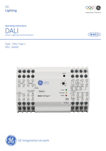 DALI Type1 Indoor Lighting Control - Installation guide