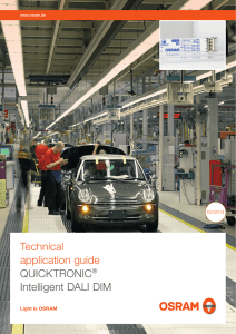 Technical application guide QUICKTRONIC® Intelligent DALI DIM