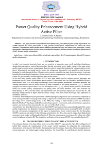 Power Quality Enhancement Using Hybrid Active Filter