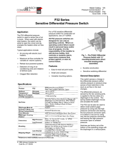 P32 Series Sensitive Diff. Pressure Switch