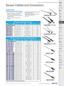 Sensor Cables Overview