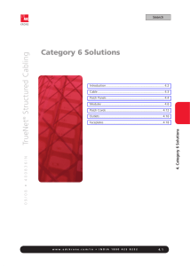 TrueNet Structured Cabling Category 6 Solutions