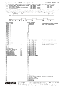 Synchronous outputs in U137/237 series weight