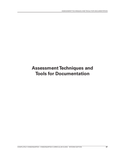 Section 4 Assessment Techniques and Tools for Documentation