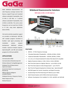 GaGe Wideband Downconverters Data Sheet