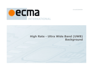 Ultra Wide Band (UWB) Background