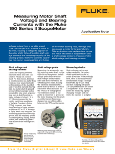 Measuring Motor Shaft Voltage and Bearing Currents with the Fluke