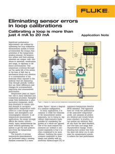 Eliminating sensor errors in loop calibrations