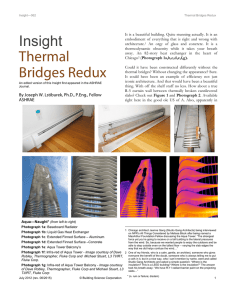 Insight Thermal Bridges Redux - Building Science Corporation