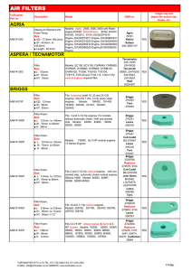 air filters - Turfmaster