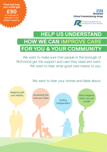 help us understand how we can improve care for