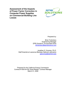 Assessment of the Impacts of Power Factor Correction in Computer