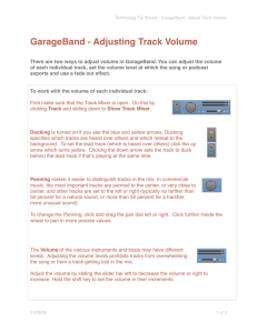 GarageBand - Adjusting Track Volume