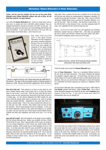 Volume Attenuators vs Power Attenuators