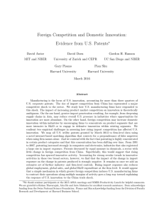 Foreign Competition and Domestic Innovation: Evidence from U.S.