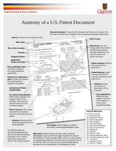 Anatomy of a U.S. Patent Document