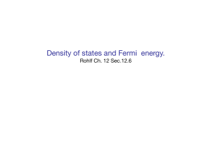Density of states and Fermi energy.