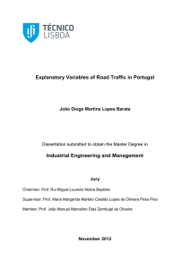 Explanatory Variables of Road Traffic in Portugal Industrial