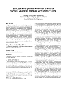 SunCast: Fine-grained Prediction of Natural Sunlight Levels for