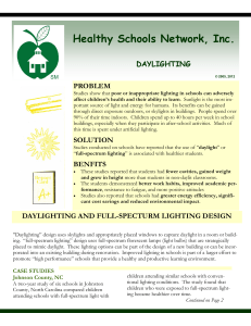 Daylighting. - Healthy Schools Network