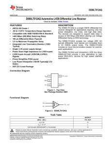 DS90LT012AQ Automotive LVDS Differential Line Receiver (Rev. E)