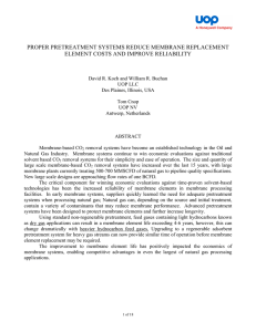 Proper Pretreatment Systems Reduce Membrane Replacements