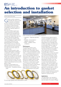 An introduction to gasket selection and installation