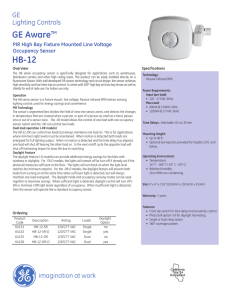 GE Aware™ PIR High Bay Fixture Mounted Line