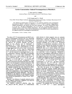 Carrier-Concentration–Induced Ferromagnetism in PbSnMnTe