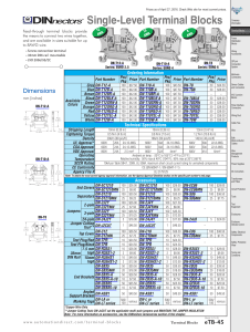 DINnectors Single-Level Terminal Blocks