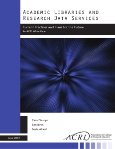 Academic Libraries and Research Data Services