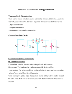 Transistor characteristics and approximation