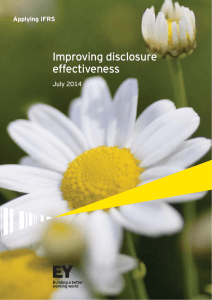 Improving disclosure effectiveness