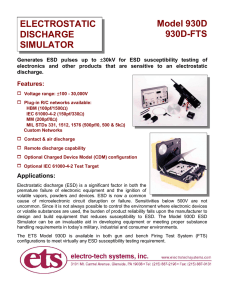 Model 930D 930D-FTS ELECTROSTATIC DISCHARGE SIMULATOR