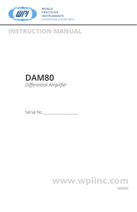DAM80 Instruction Manual - World Precision Instruments