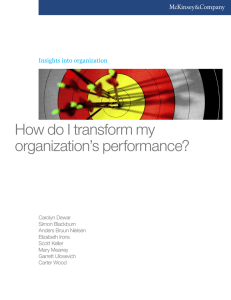 How do I transform my organization`s performance?
