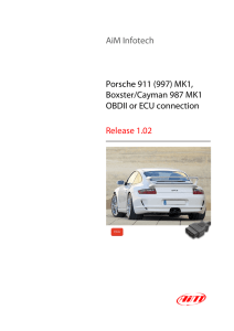 AiM Infotech Porsche 911 (997) MK1, Boxster/Cayman 987 MK1